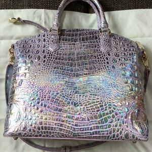 Satchel bag from BRAHMIN in Violet Wonderland color